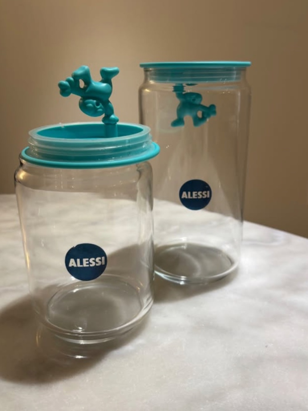 Alessi Gianni Glass Jar set of 2